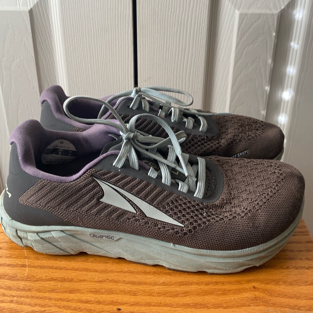 altra Torin 4.5 Quantic Plush Gray/Light Blue Knit Running Athletic Shoes 8 - Picture 3 of 8